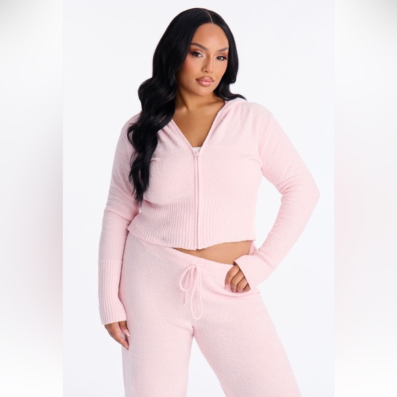 Fashion Nova Tops - Jenna Cozy Pant Set Pink Two Piece Set Plus Size 3X